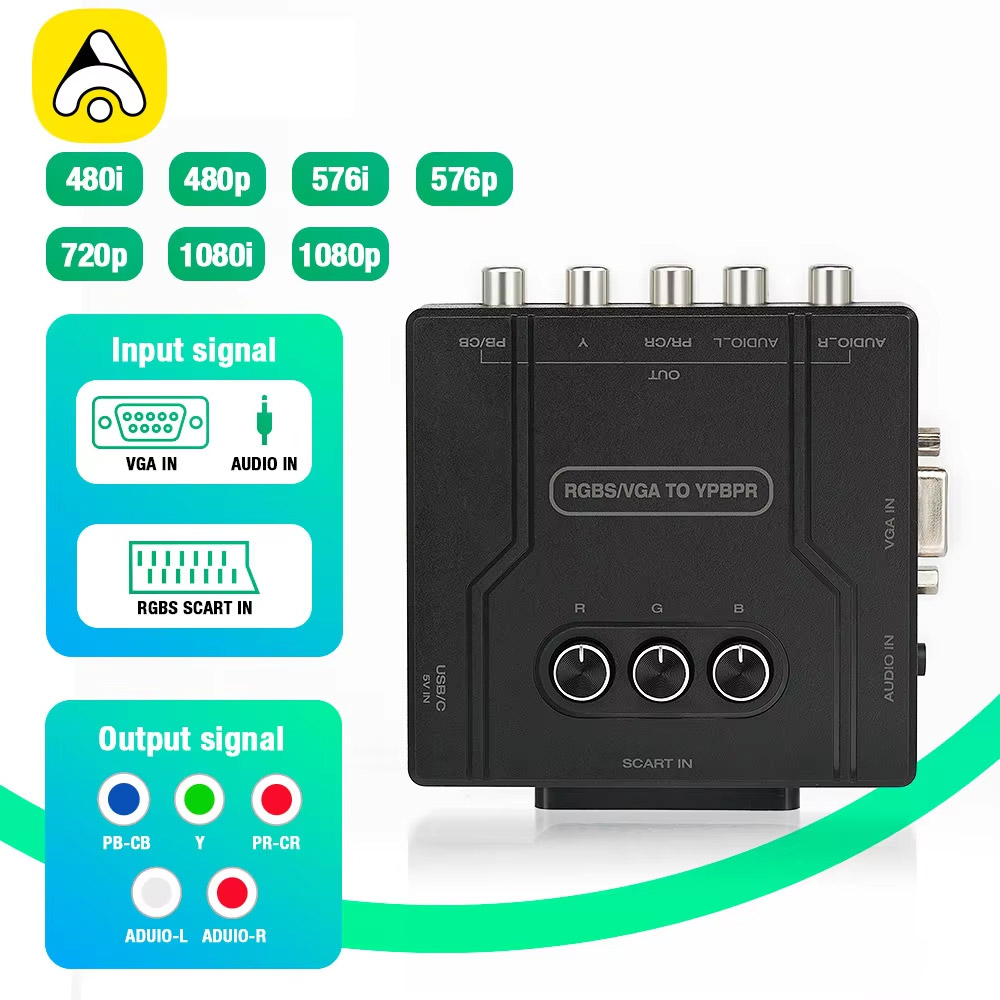 Retro Gaming Handhelds - RGBS VGA to YPBPR Component Converter