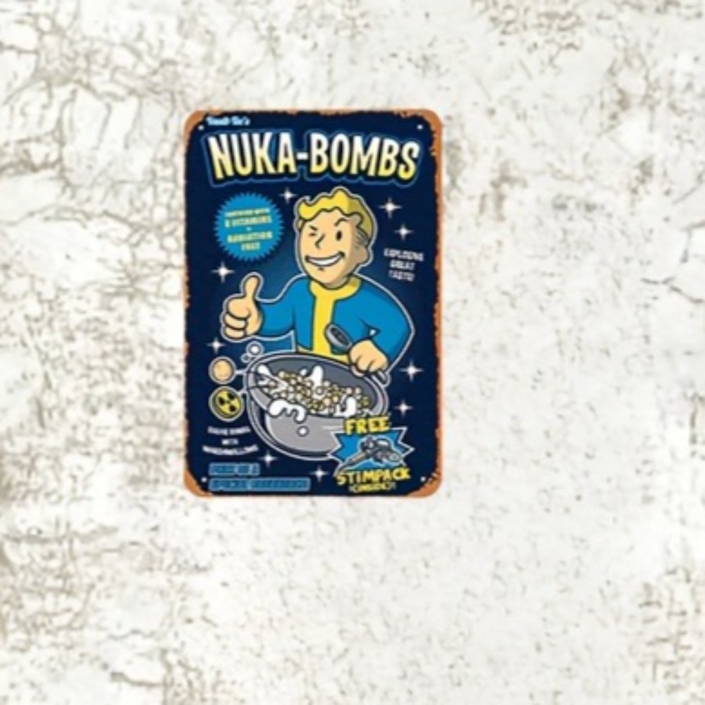 Vault-Tec Nuka-Bombs Metal Wal - Retro Gaming Vault recension och pris