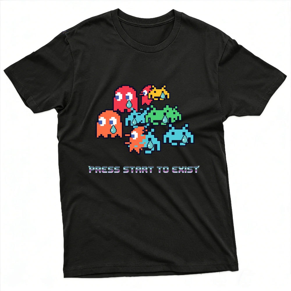 Press Start To Exist Funny Ret - Retro Gaming Meme recension och pris