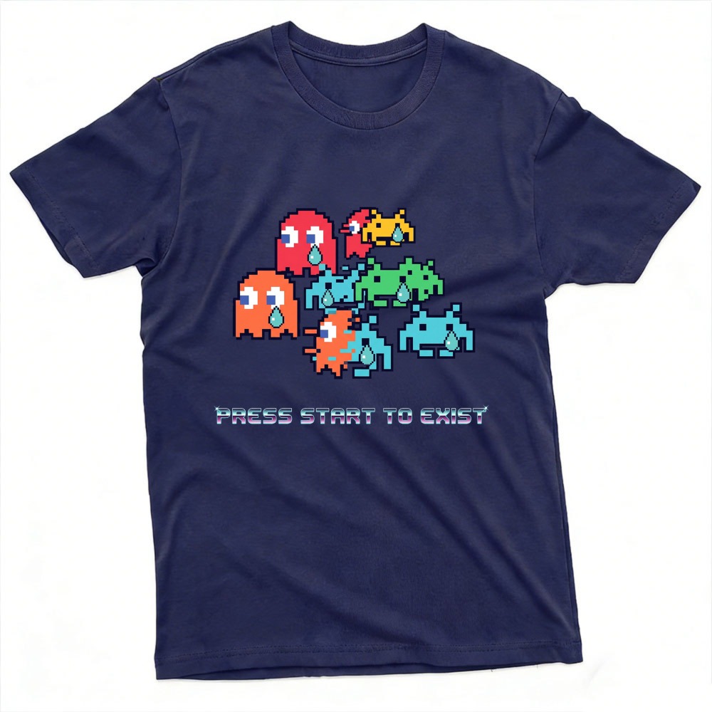 Press Start To Exist Funny Ret - Retro Gaming Meme recension och pris