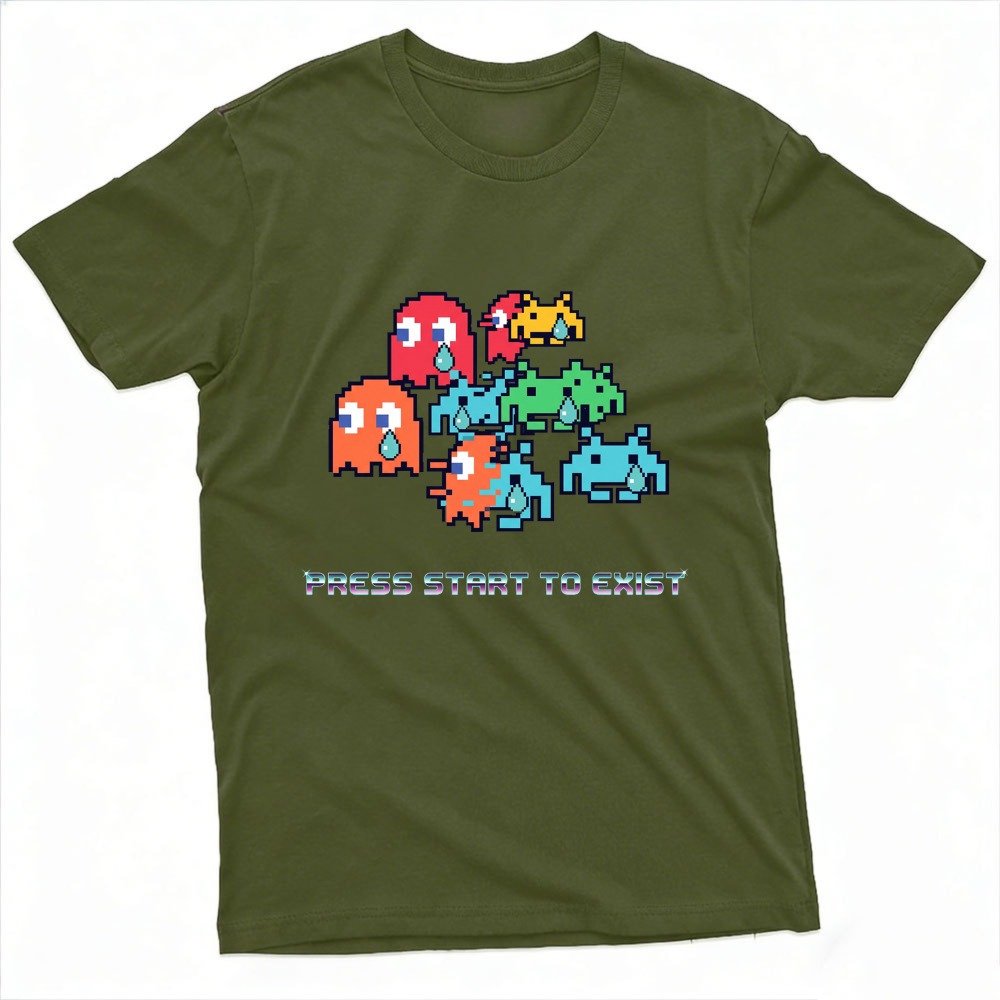Press Start To Exist Funny Ret - Retro Gaming Meme recension och pris