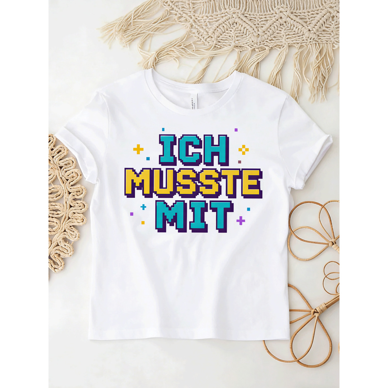 Ich Musste Mit German Meme T-S - Retro Gaming Meme recension och pris