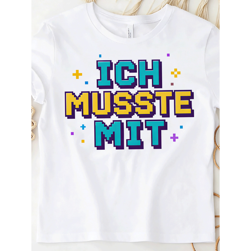 Ich Musste Mit German Meme T-S - Retro Gaming Meme recension och pris