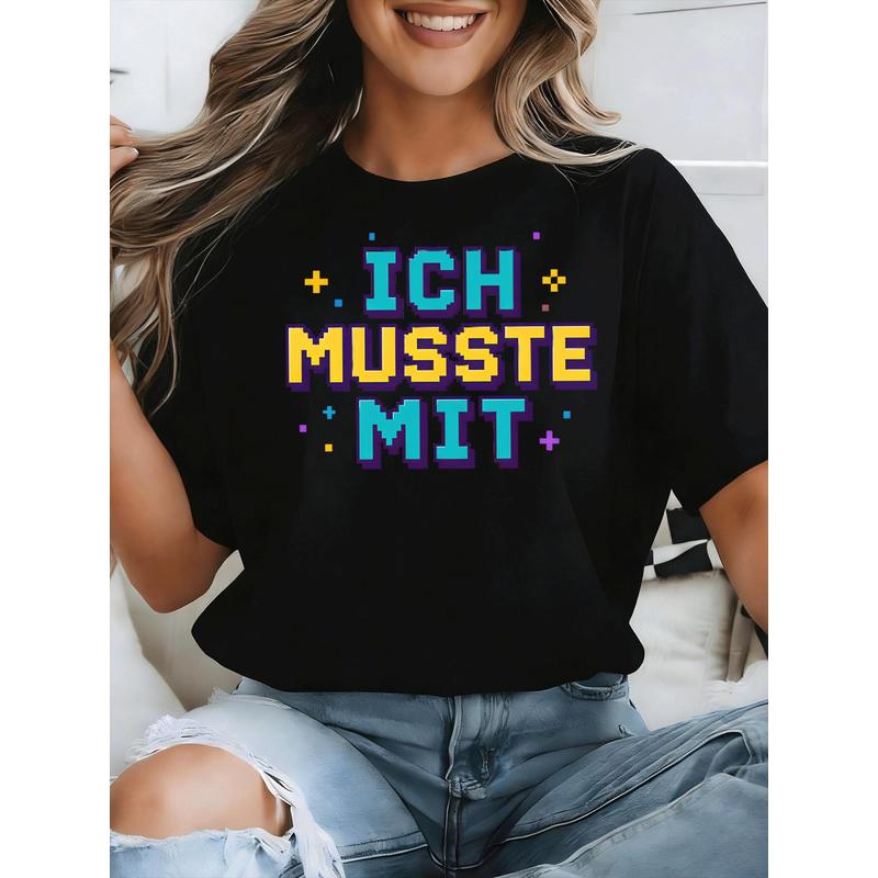 Ich Musste Mit German Meme T-S - Retro Gaming Meme recension och pris