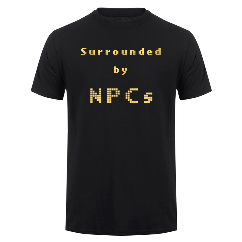 Funny Surrounded By NPCs T Shi - Retro Gaming Meme recension och pris