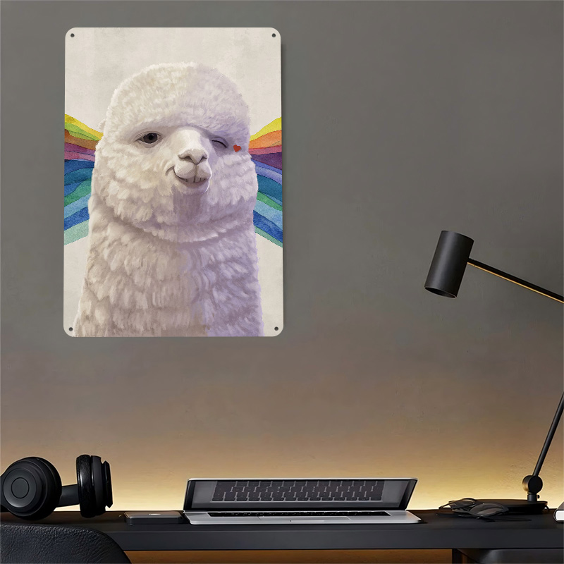 Winking Alpaca Meme Tinplate P - Retro Gaming Meme recension och pris