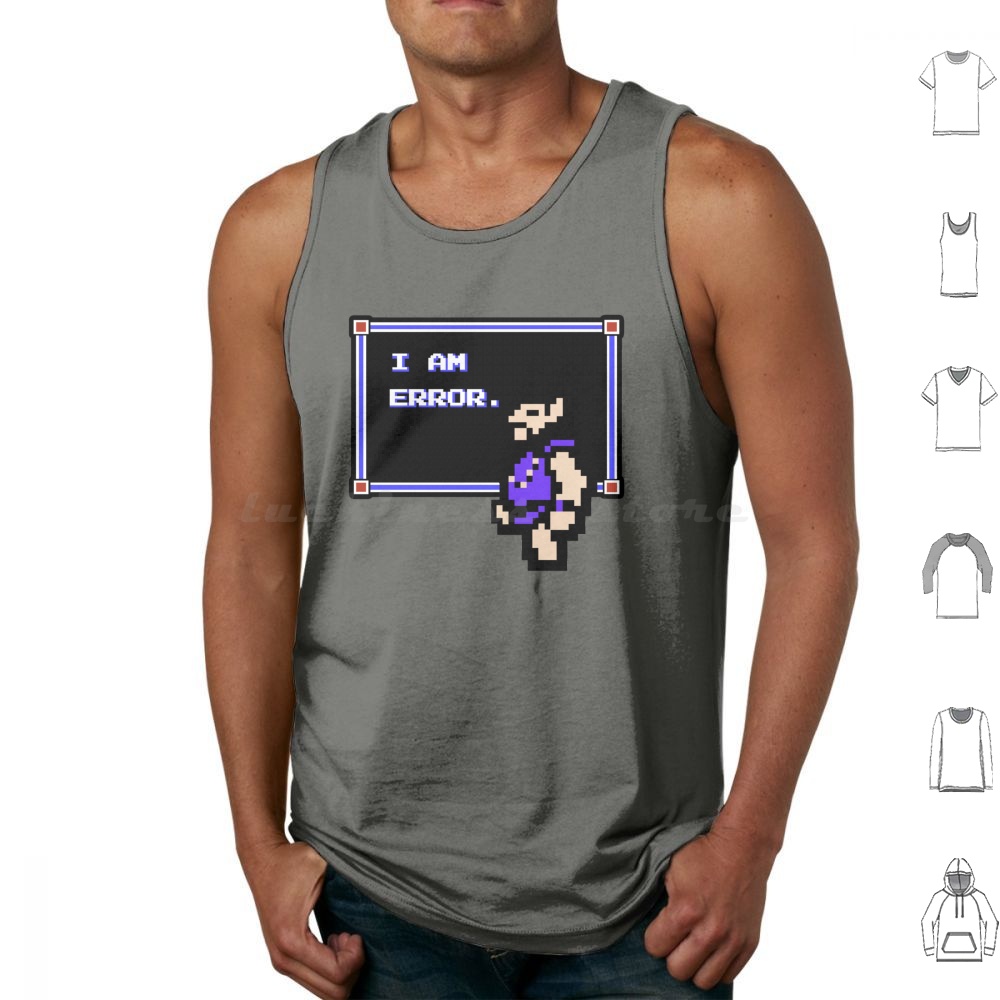 I Am Error Tank Tops Print Cot - Retro Gaming Meme recension och pris