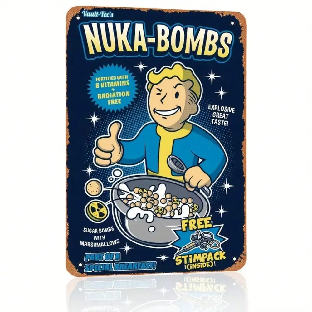 Vault-Tec Nuka-Bombs Metal Wal - Retro Gaming Vault recension och pris