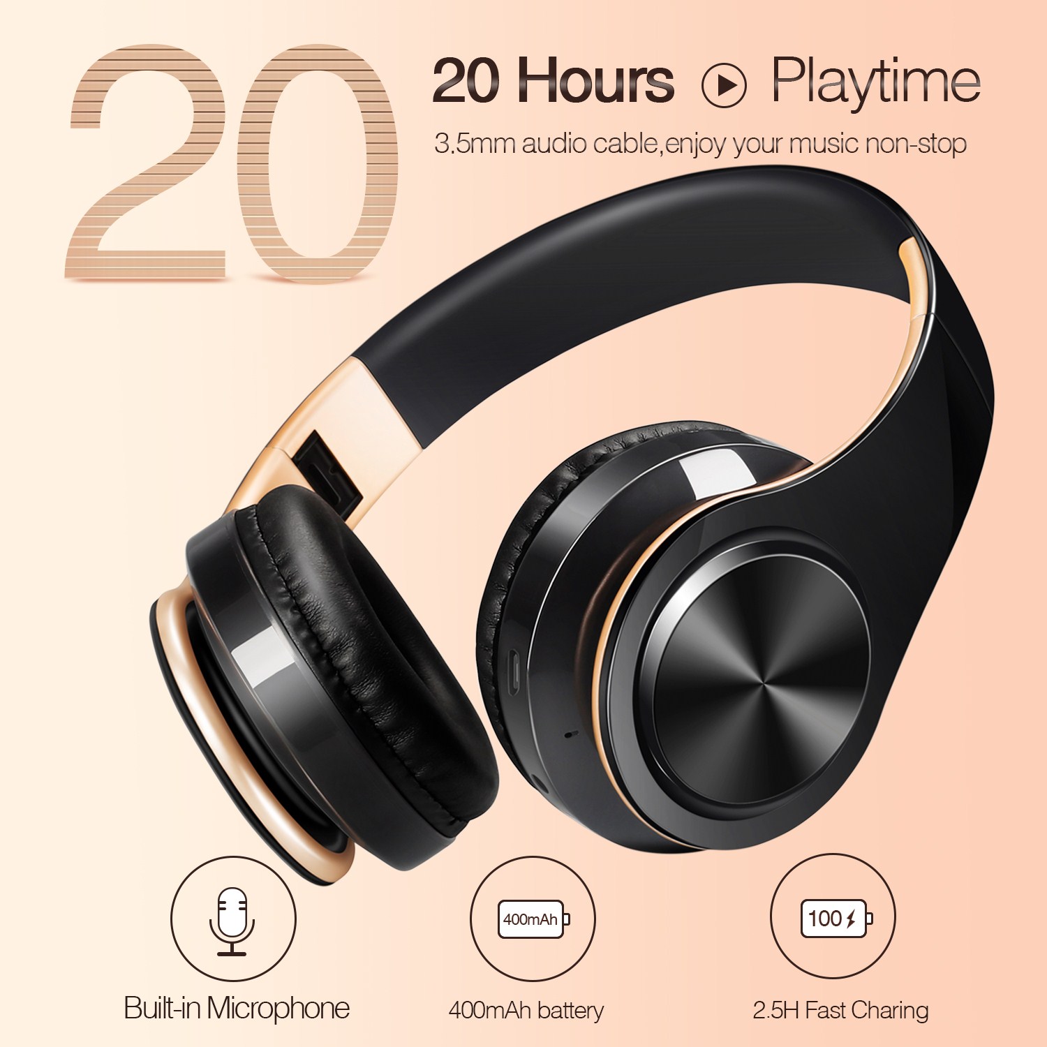 Men Gift Gold Wireless Headpho - Retro Gaming Headset recension och pris
