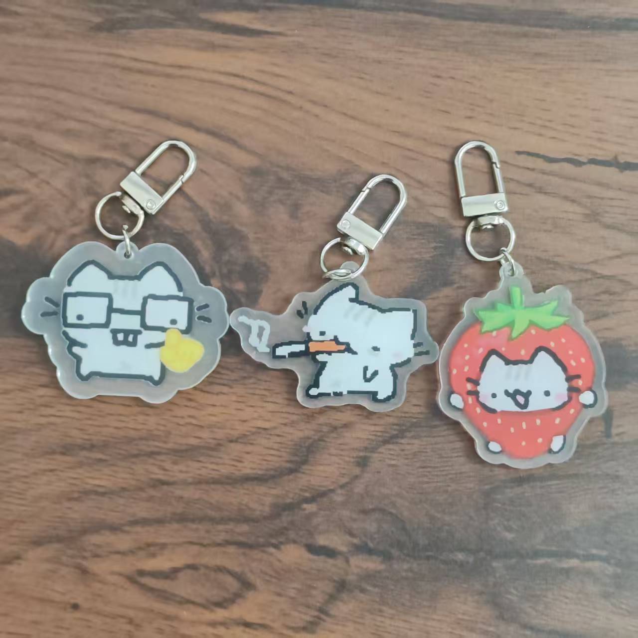 2d Flat Pixel Cat Keychain - G - Retro Gaming Gifts recension och pris