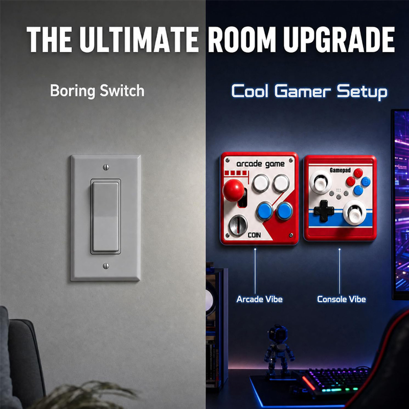 Drill-Free Light Switch Cover  - Retro Gaming Gifts recension och pris