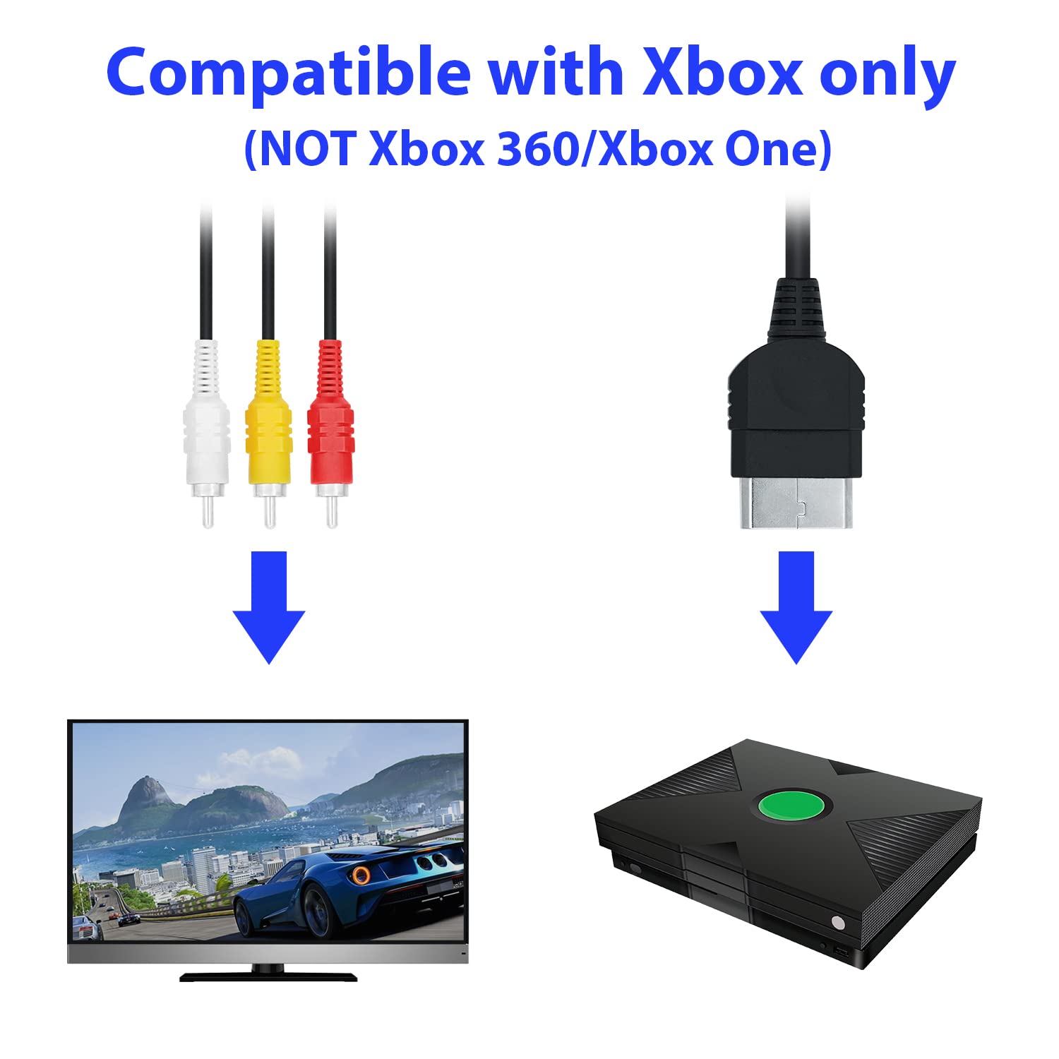 Xbox Original AV Cable Cord Co - Retro Gaming Xbox One recension och pris